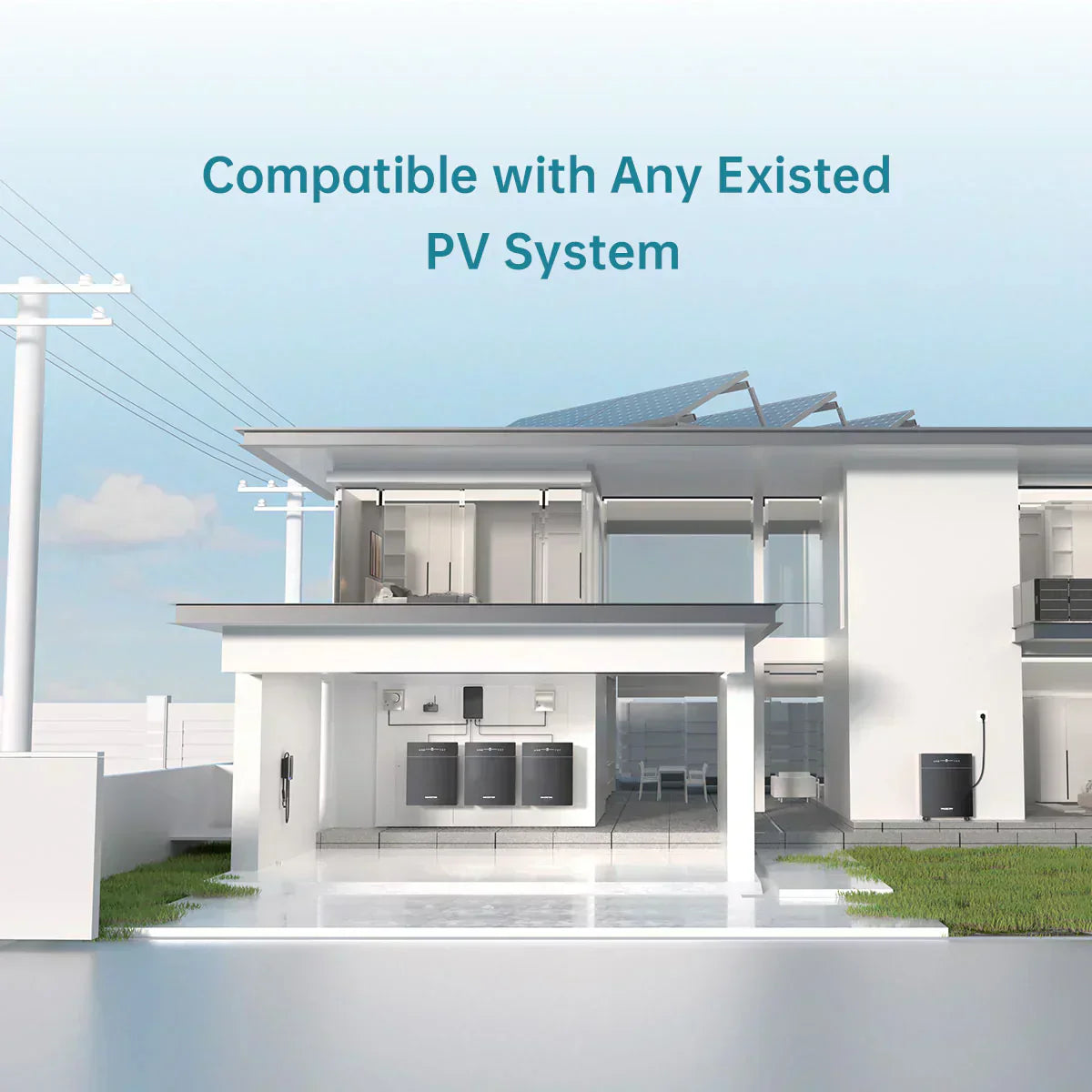 5,12 kwh Marstek Venus-E Batteriespeicher AC gekoppelt Erweiterbar auf 15,36kwh