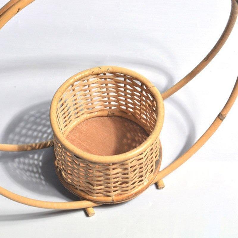 Hand-Woven Bamboo Hanging Planter Basket