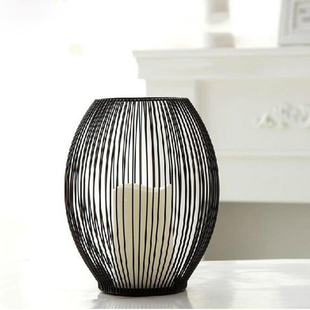 Grated Round Iron Candle Holder